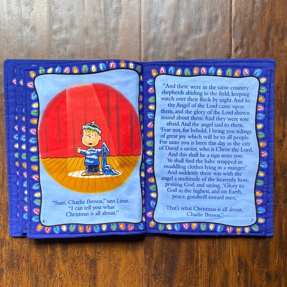 Peanuts A Charlie Brown Christmas -Fabric Plush Children’s Book - Picture 7 of 9